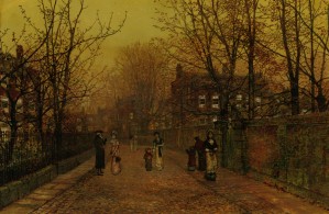 A Village Street on Sunday Eve